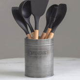 Organizador Porta Utensílios de Cozinha Lata Utensils em Aço Soho Yoi Grafite